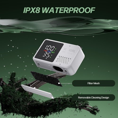 IGRL Portable Shower for Camping, Powerful 10L/Min Water Flow, Rechargeable Shower Pump with Bath Sponge, 4 Spray Modes, IPX8 Waterproof, 7800mAh Battery, Ideal for Hiking, Travel, Car Wash, Pet
