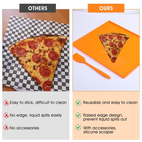 6 PCS Silicone Dehydrator Trays Fruit Leather Trays 12 x 10 Inch Non-Stick Dehydrator Mats with Silicone Scraper Cutter Wheel for Fruit Vegetables, Meat, Pastry etc Dehydrator Tray with Edge