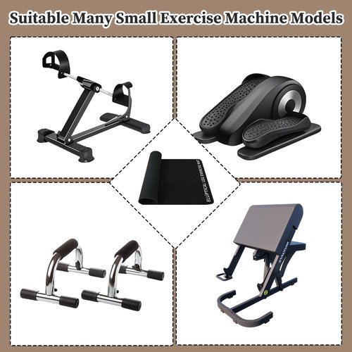 Under Desk Elliptical Mat for Peloton Bike,Small Nonslip Exercise Bike Mat for Desk Workout Equipment,Protect Hardwood Floor,Trainer Accessory for Indoor Stationary Exercise Bicycle,15.7''X23.6''