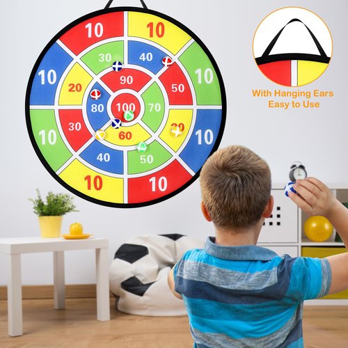 Accmor 29" Large Dart Board for Kids, Kids Dart Board with Sticky Balls, Backyard Outdoor Games Birthday Gifts for 3 4 5 6 7 8 9 10 11 12 Year Old Boys Girls