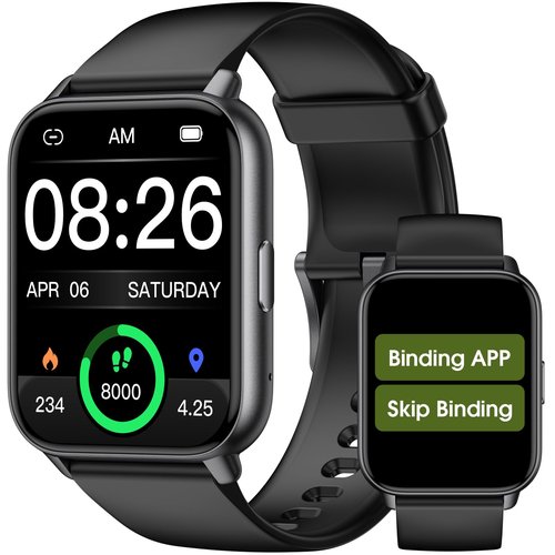 EURANS Smart Watch No App/Phone Required, Long Battery Life Fitness Tracker Watch,HD Screen, Waterproof Activity Tracker with Step Counter for Walking, Pedometer, Calories Tracker for Men Women