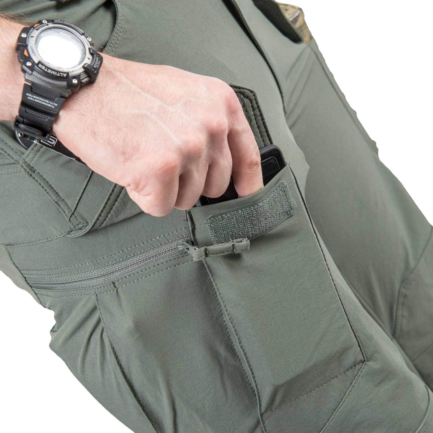 Helikon-Tex OTP Outdoor Tactical Pants - Water Resistant Ripstop Mens Cargo Pants - Outback Line - Lightweight, Hiking, Law Enforcement, Work Pants, Khaki Waist 34 Length 32