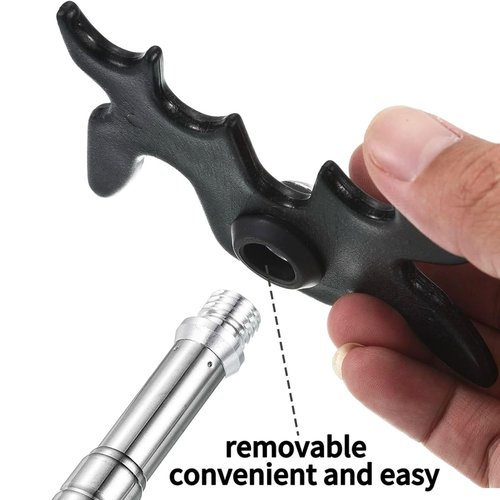 AUTIDEFY Retractable/Removable Head Billiard Rack Cue Bridge Cue Holder with Bridge Head,Billiard Cue Accessories for Billiard Tables,Games,Tournaments Billiard Bridge Cue (Black)