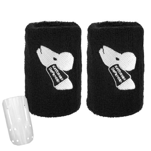 Kettlebell Wrist Guards, Shock Absorbing Wrist Band Protection with Plastic Support, Soft Sweat Absorbent Material Sleeve Athletics Sweatband, Workout Strength Training Weightlifting (1 Pair)