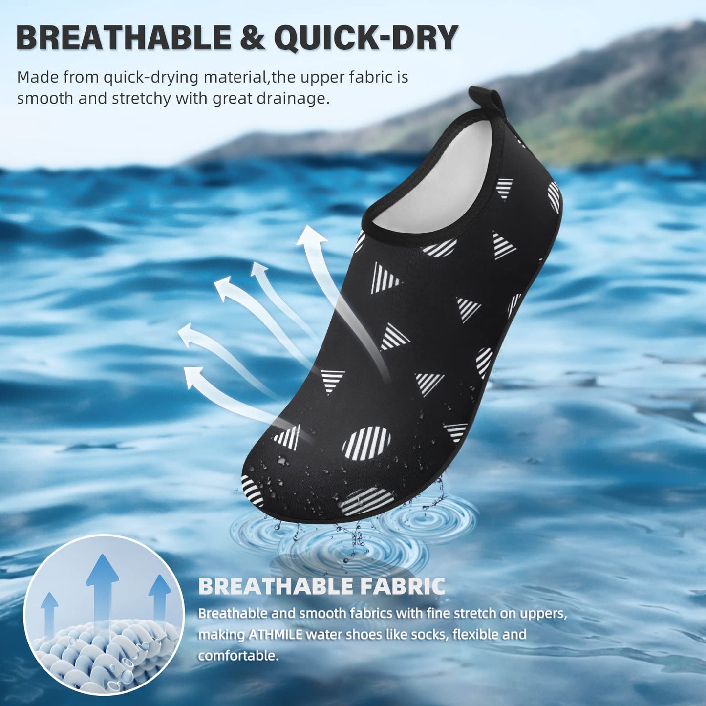 Water Shoes for Women Men Quick-Dry Aqua Socks Swim Beach Barefoot Yoga Exercise Wear Sport Accessories Pool Camping Must Haves Adult Youth Size 7-8Women/6-7Men