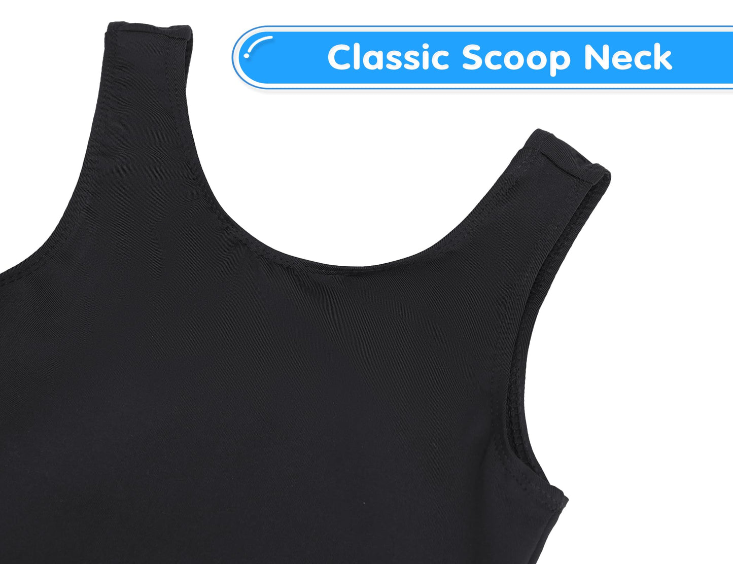 Nokecina Leotard for Girls Gymnastics Size 7-8 Years Old Black Workout Bodysuits One Piece Kids Biketards