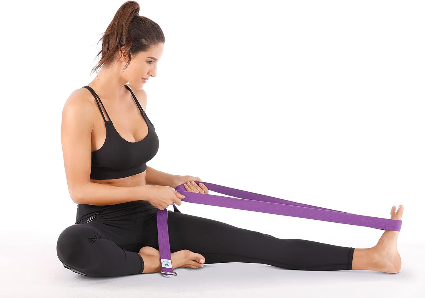 IUGA Yoga Blocks 2 Pack With Strap Non Slip High Density 9"x6"x3" Solid & Cork Yoga Block With Yoga Strap to Improve Strength Balance for Yoga Pilates Meditation