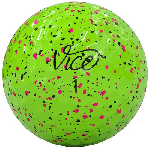 Vice Pro Air Golf Balls, Lime Pink/Black Drip