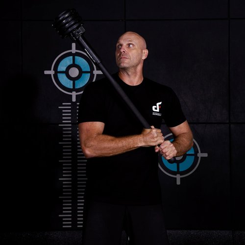 Dangerously Fit Maverick Mace Pro - Adjustable Steel Mace - Rubber Coated Mace Bell - Training Exercise Equipment for Full Body Workout, Core Trainer & Grip Strength, Home & Gym Fitness