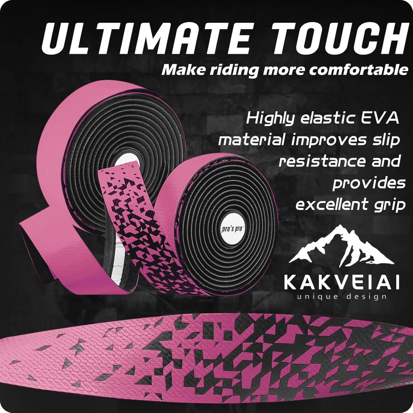 2pcs Bicycle Bar Tape, Bike Handlebar Tape, Road Bicycle Handlebar Tape, Cycling Grip Tape, with 4pcs Handlebar End Plugs, Soft Comfortable, Wear Resistant, Black