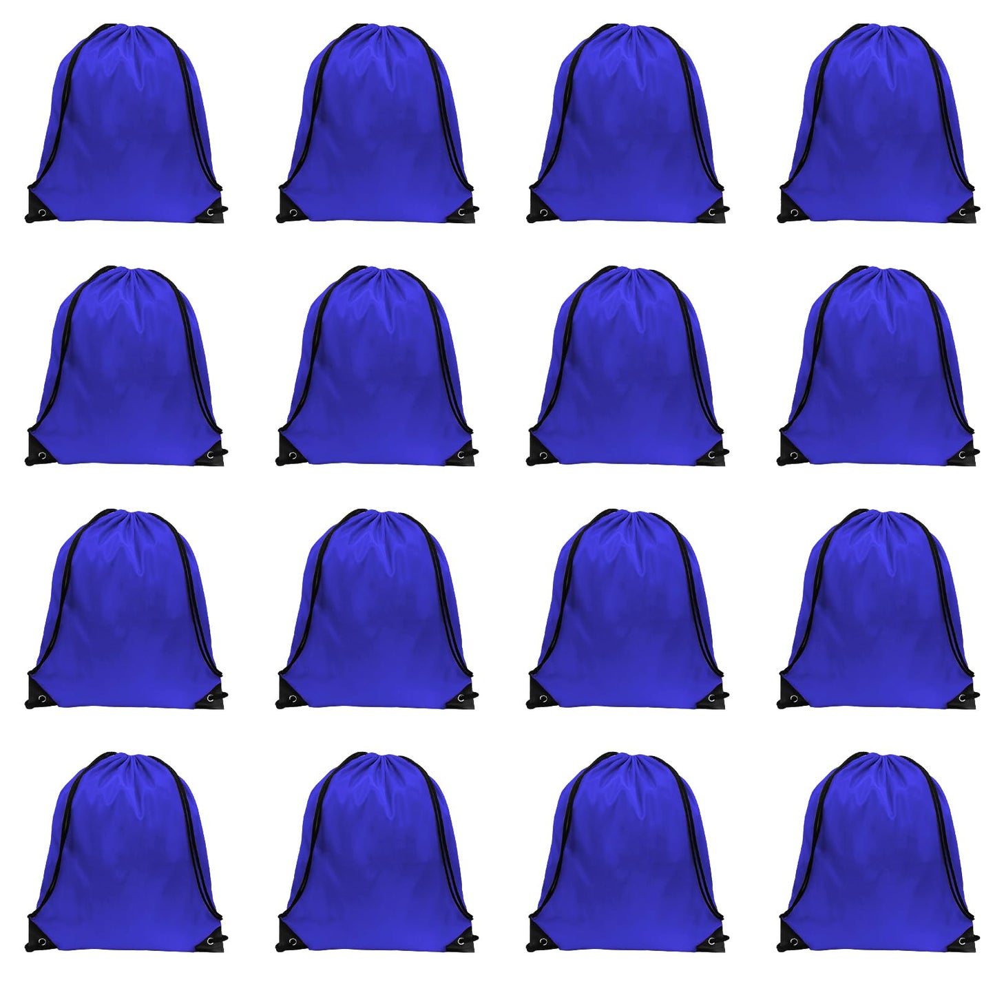 GoodtoU Drawstring Bags, Nylon Backpack Draw String Back Bag Cinch Sack Gym Bag for Sport, Traveling, Team (Blue, 80Pcs)