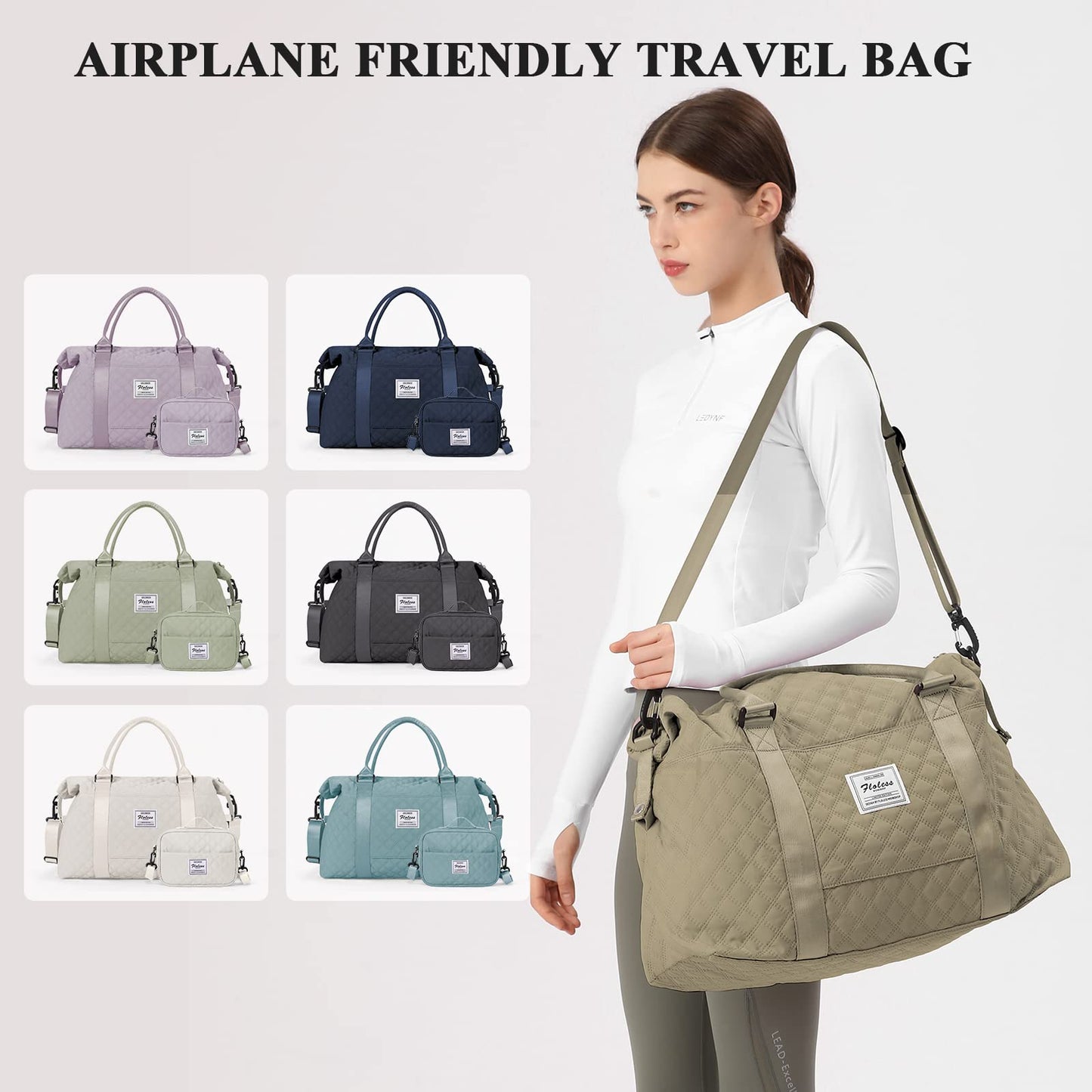 Travel Duffel Bag,Overnight Weekender Bags for Women with Wet Pocket