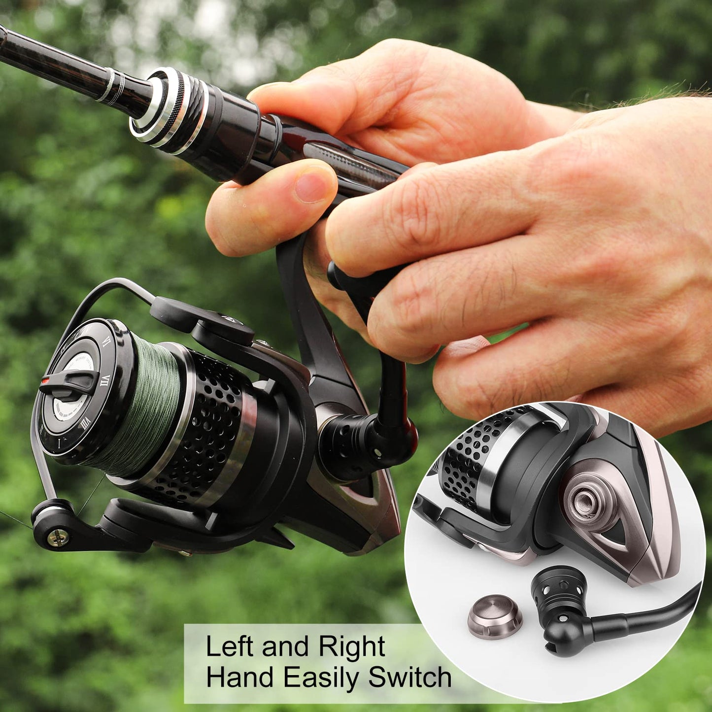 TRUSCEND Spinning Fishing Reel, Aviation Metal Material Body Reels, Industrial Durable-Strength, High Speed & Stability, Ultra-Light & Powerful, Smoother & Durable, Saltwater Freshwater Fishing Gear