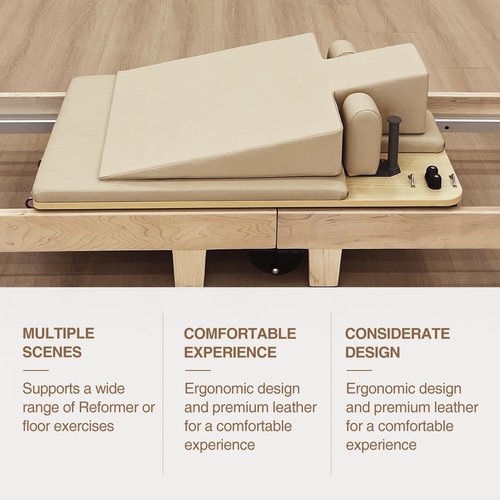 LeisureKing Large Upholstered Pilates Wedge for Pilates Reformer, Exercise Equipment for Pilates Reformer Machine, Workout Pad for Floor Exercises, Ideal for Home Pilates and Studio Use