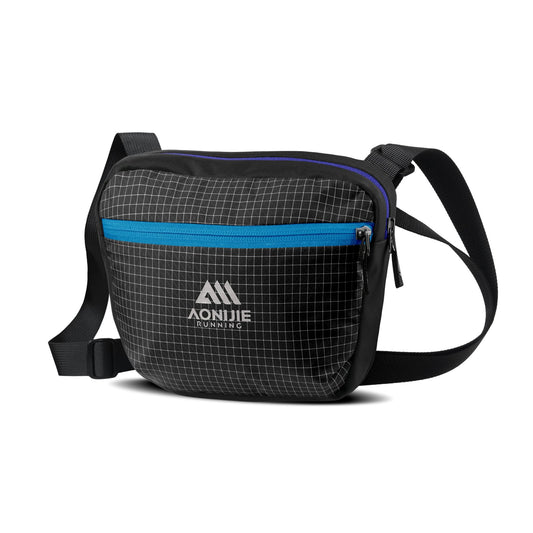 AONIJIE Crossbody Bag for Women Men, 4L Adjustable Sling Waist Pack, Water-Resistant Multi-Pocket Belt Bag for Travel, Hiking, Walking, Everyday Carry - Black