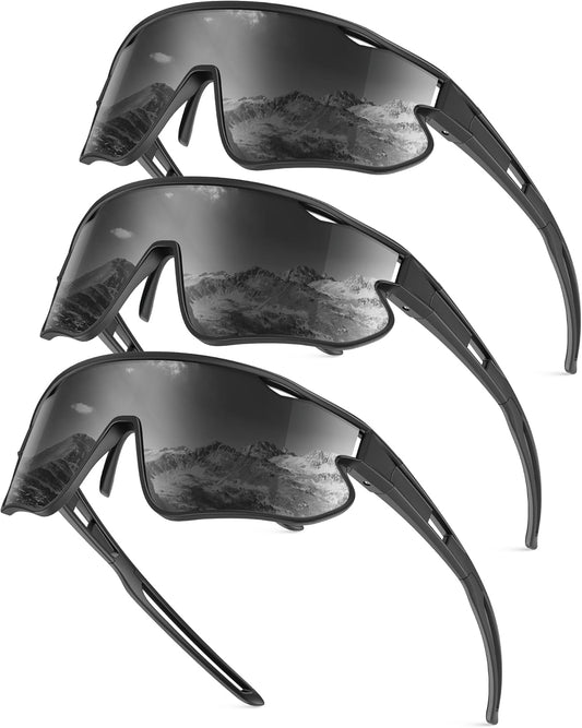KALIYADI Polarized-Sunglasses Men Polarized Cycling-Sunglasses: Sports Sun Glasses for Running Cycling UV400 Protection