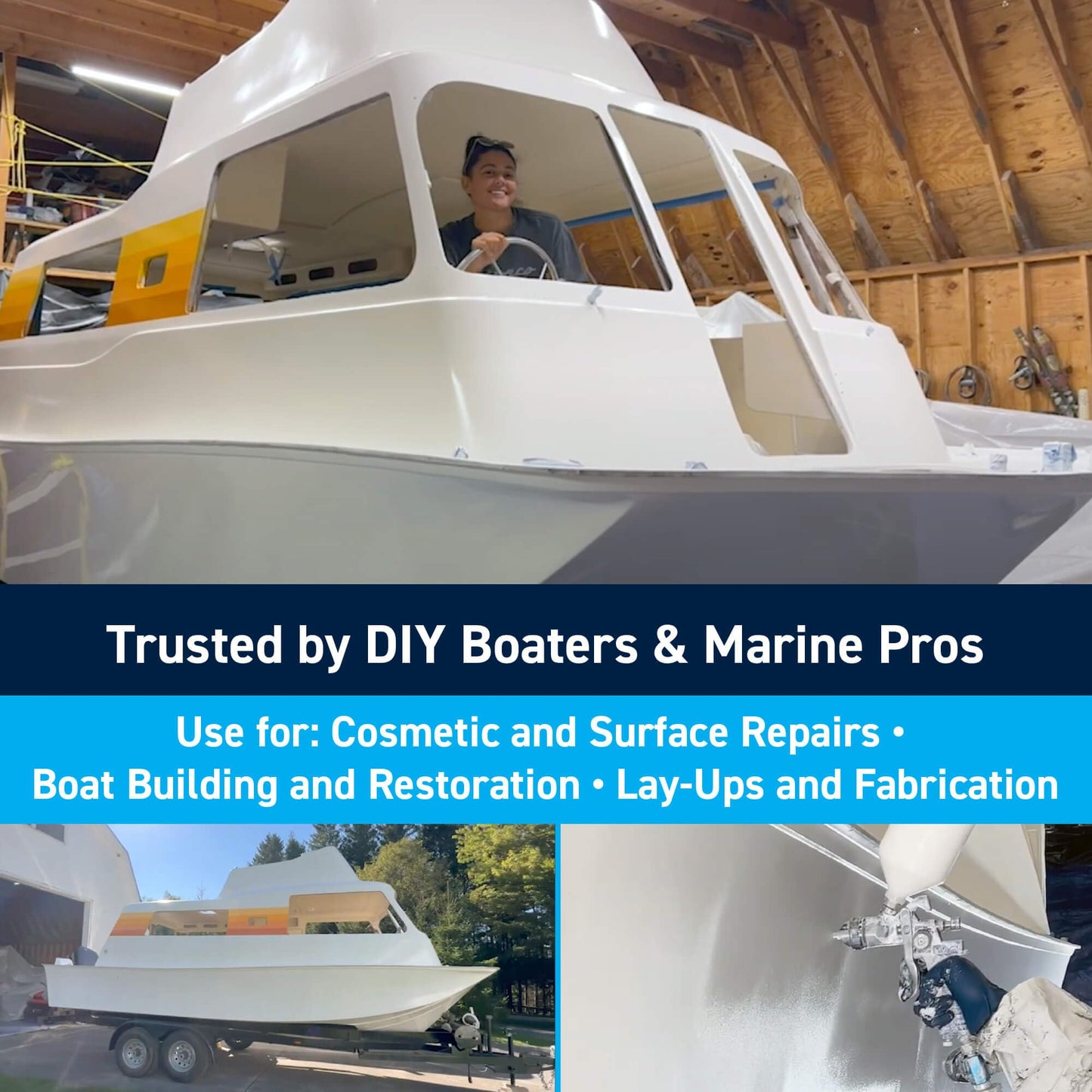 TotalBoat Marine Gelcoat for Boat Building, Repair and Composite Coatings (Neutral, Quart No Wax)