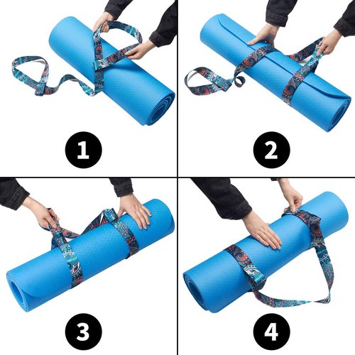 ZOOEASS Yoga Mat Strap, Adjustable Durable Yoga Mat Carrier & Stretching Strap, 5.9feet, Multiple Color Choices(Color30)