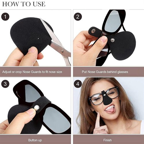 Apujent 5Pcs Nose Guards Sun Protection For Glasses, Nose Shield For Sun, Uv Nose Protection Covers, Sunshade Nose Protector For Glasses Comfortable Breathable Skin Care For Hiking, Climbing, Cycling