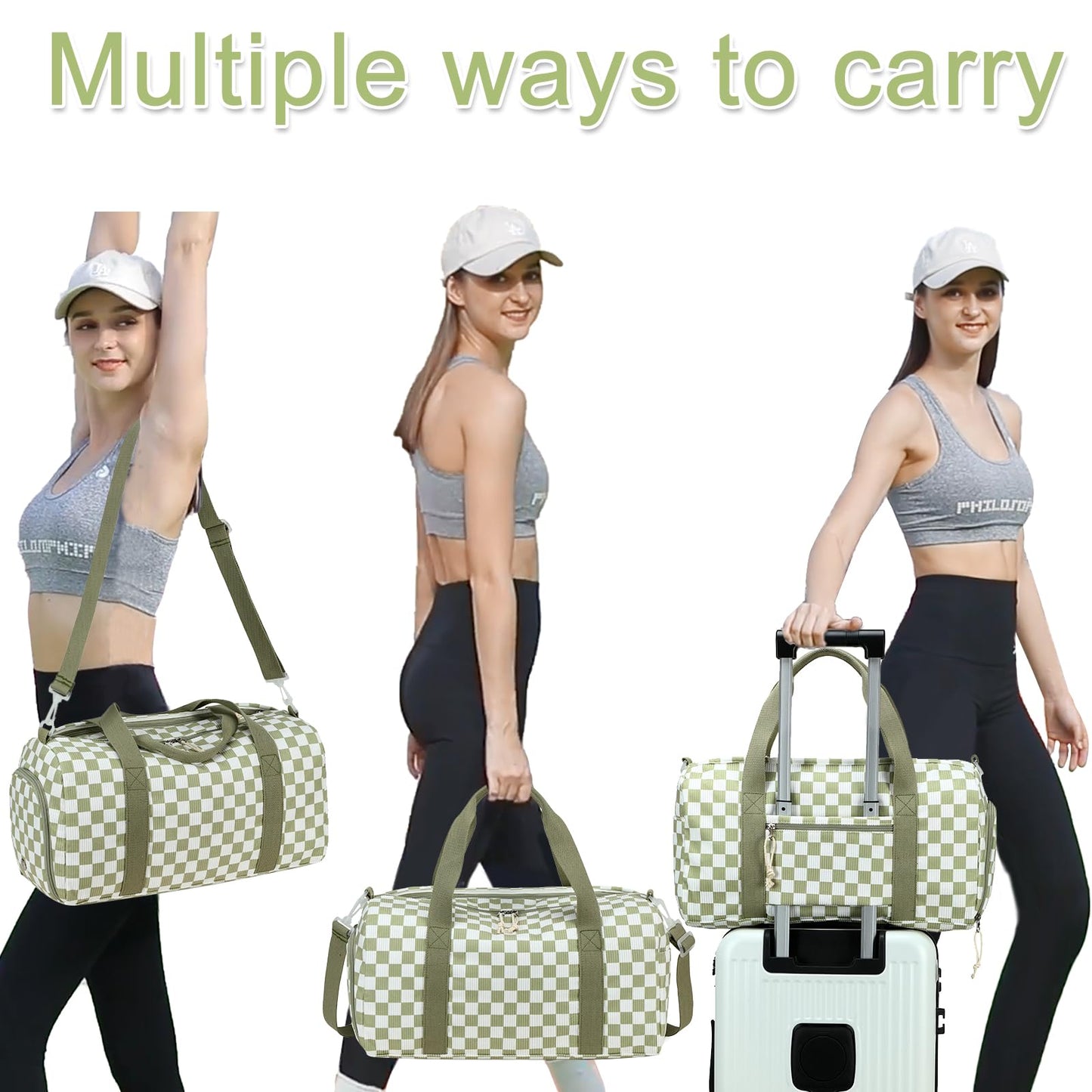 BLUBOON Duffle Bag Girls Kids Cute Gym Bag with Shoes Compartment & Wet Separation Waterproof Sports Overnight Travel Bag