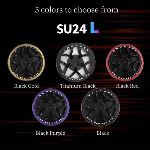 GOMEXUS SU24L Reel Handle Knob Daiwa Type S Shimano Type A Regalis Caldia Stradic Kouga Replacement Aluminum Knob 24mm Ultra Lightweight 14.4g Winding Comfort Bass