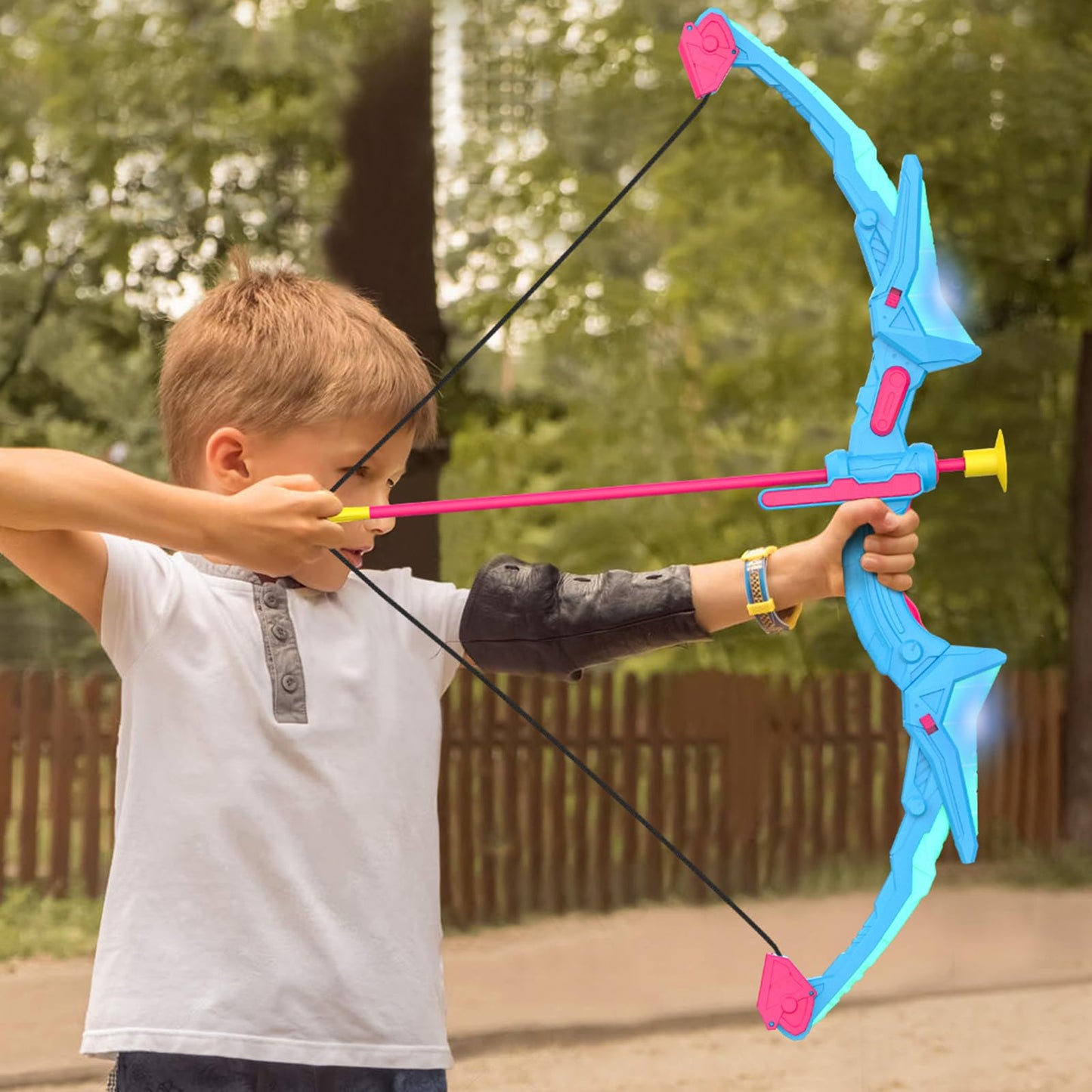 Ocditikl 2 Pack Bow and Arrow Set for Kids, Light Up Archery Set with 14 Suction Cup Arrows, Outdoor Toys for Kids Ages 6-8 8-12, Birthday Gifts Ideas Toys for 4 5 6 7 8 9 10 Year Old Girls Boys