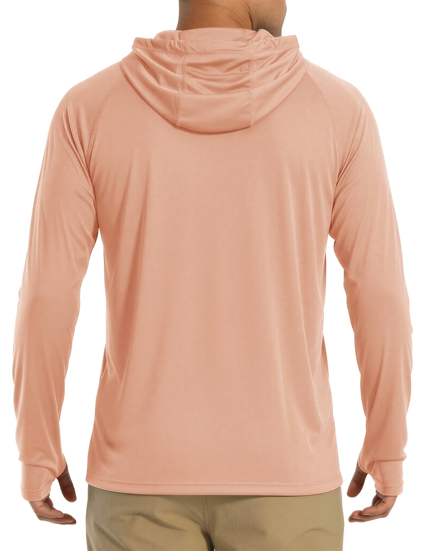 MAGCOMSEN Men's Hooded UPF 50+ Sun Protection T Shirts Long Sleeve Athletic Fishing Shirts Rash Guards