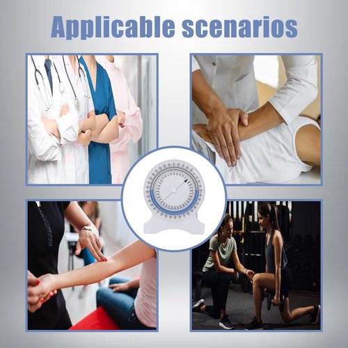 Baseline Bubble Inclinometer for Physical Therapy Accurate Measurements, Non Leak Bubble, Ideal for Students and Professionals (Blue)