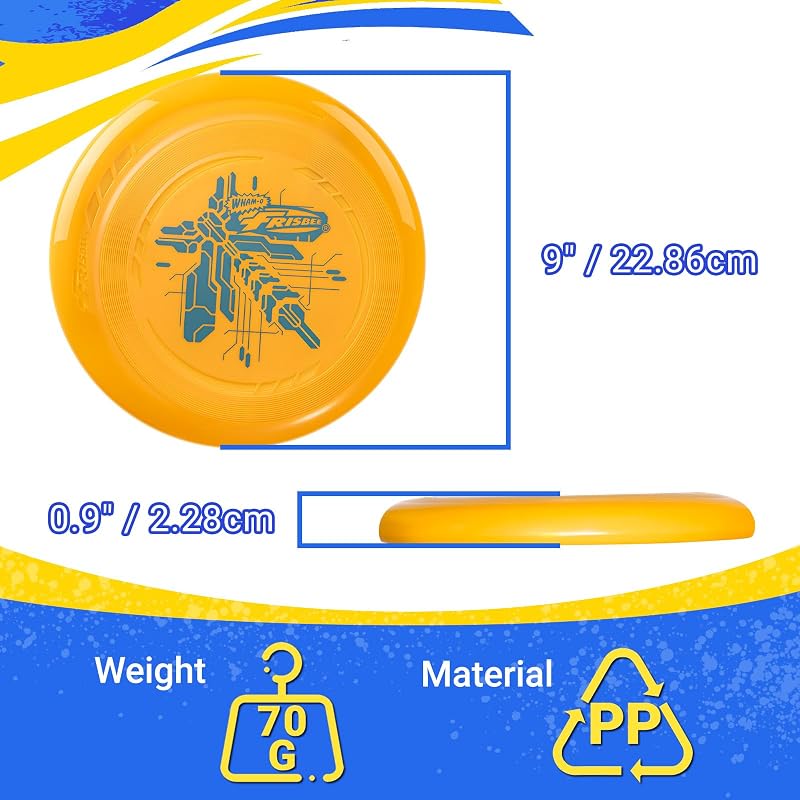 Wham-O Frisbee Go Flying Disc 9 Inch 70g - 4 Pack + 9 Inch Variation V1234-4PACK+9 Inch
