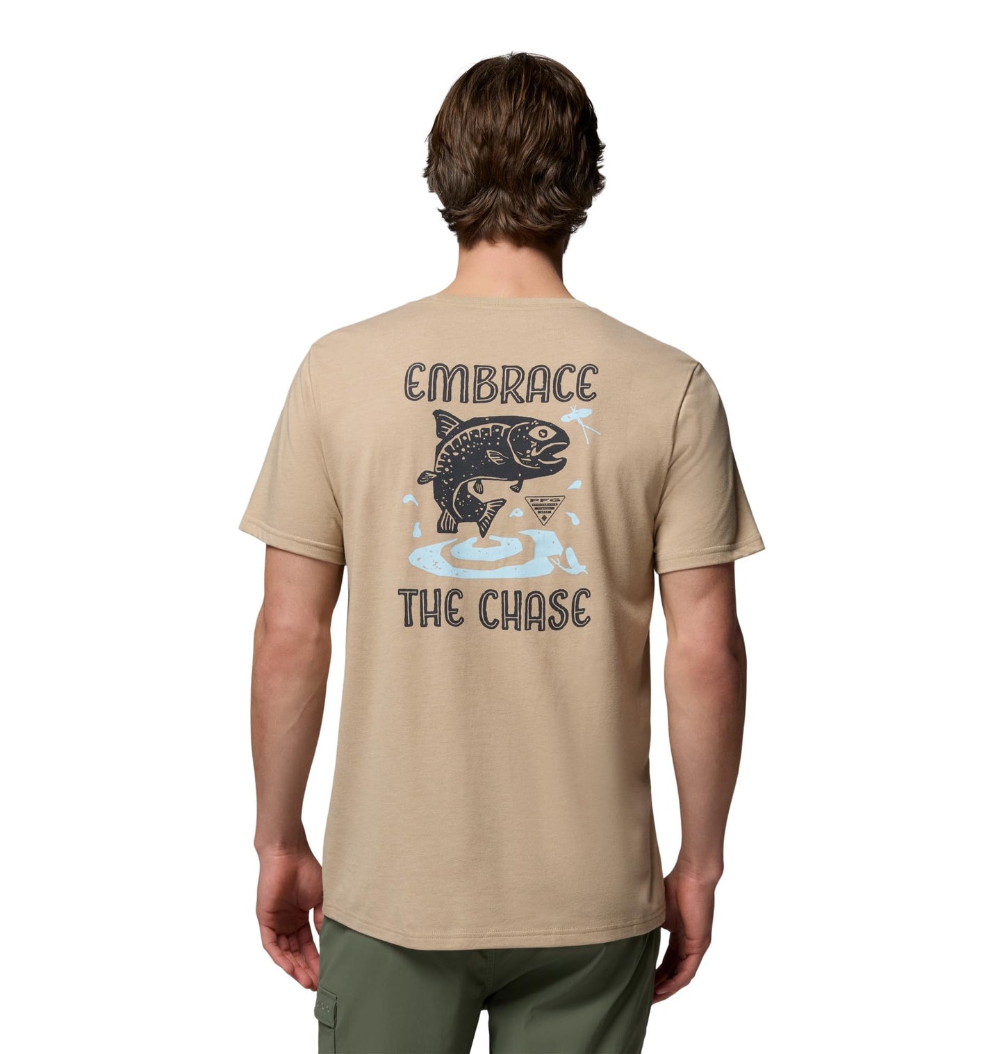 Columbia Men's PFG Uncharted Graphic Short Sleeve, Beach, Large
