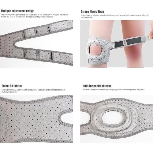 Seodon Wellknee Knee Brace, Wellnee Patellar Pad Realign Knee Joint While You Move,Adjustable Knee Brace for Men and Women with Side Stabilizers, For running, sports and exercise