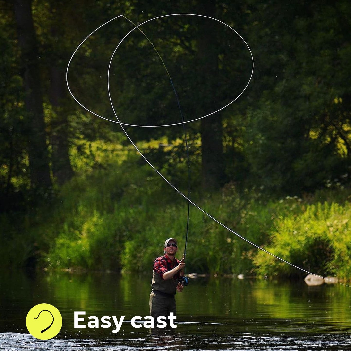 SF Hi-Viz Fly Fishing Sinking Tip Weight Forward Taper Floating Fly Line Sinking Line for Freshwater 100FT IPS5 WF6F/S Fluorescent Yellow&Black