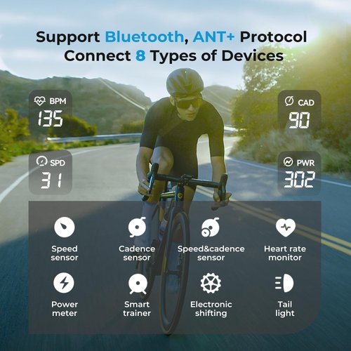 GEOID CC600 Color Screen Bike/Cycling Computer Wireless - Route Navigation with Re-Route Planing, WiFi & Bluetooth, Fast 5s GPS Positioning, Free Indoor Training