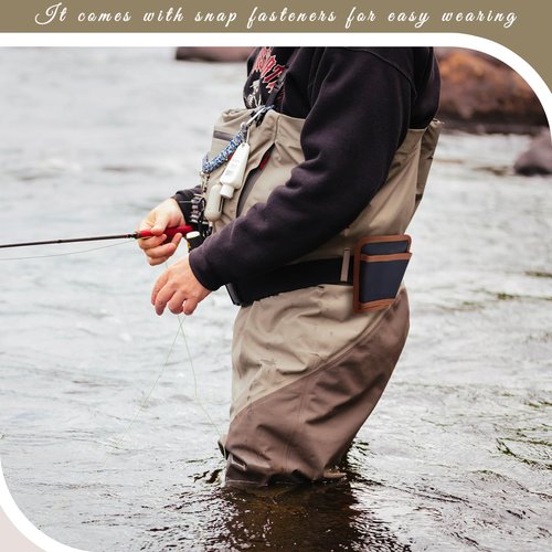 Chunful Fly Fishing Net Holder Adjustable Belt Mounted Landing Net Holster for Fishnet and Racquet