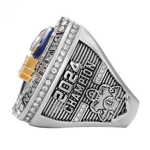 LANGE HOME Fantasy Football Ring 2024,Fantasy Football Championship Ring with High-Grade Gift Box,League Champion Trophy Rings Premium Award for Winner (BLUE, 11-D20.22MM-C65MM)