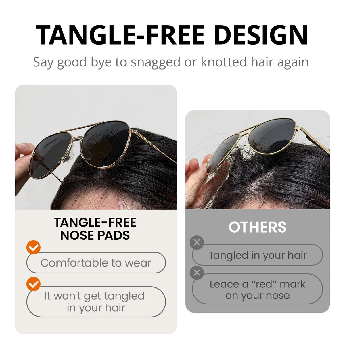 DreamCalf Tangle Free Aviator Sunglasses Polarized Sun Glasses for Women Men with UV Protection Fashion Trendy Shades