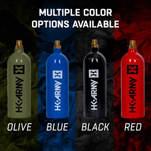 HK Army 20oz Aluminum CO2 Tank - High Pressure Compressed Air System for Paintball & Airsoft Gear - Black