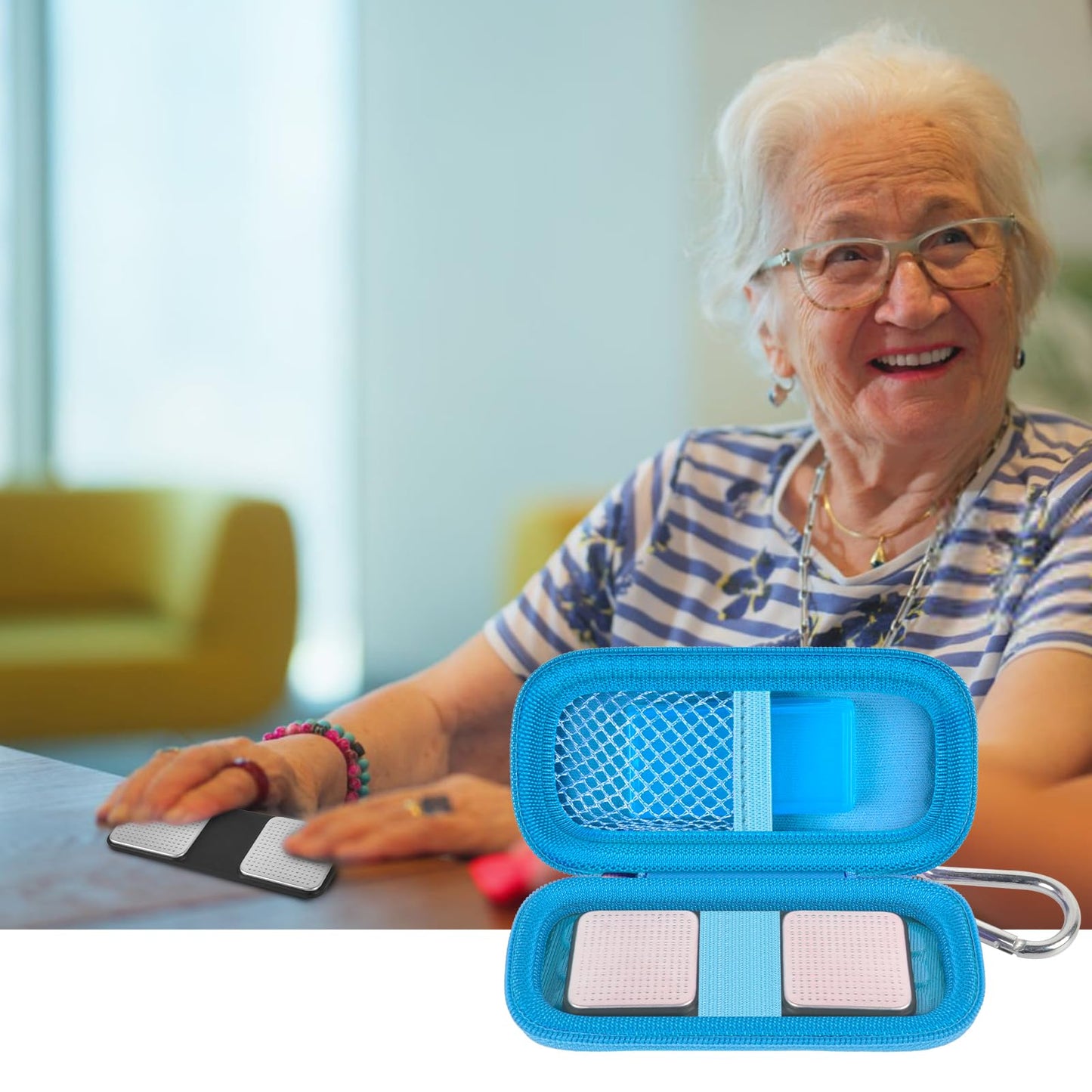 Heart Rate Monitor Case for AliveCor KardiaMobile ECG/6L, Pill Box Included