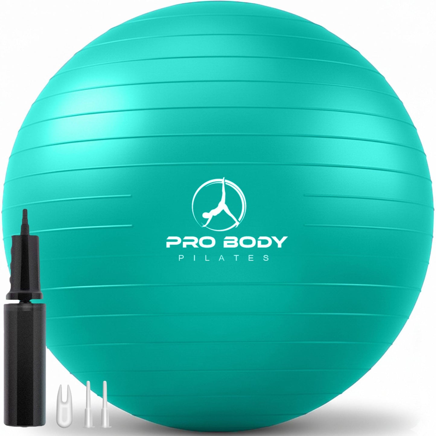 ProBody Pilates Exercise Ball - Multiple Sizes Gym Grade Balance Ball for Fitness, Workout, Pregnancy & Physical Therapy, Stability Yoga Ball Chair (Aqua, 65 cm)