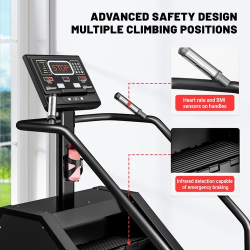 Jelens Stair Stepper Machine with LED Screen 440 LBS, Commercial Grade Stair Climber Exercise Machine for Home with 15 Resistance Levels for Cardio, 24-164 Steps/Minute (Classical)