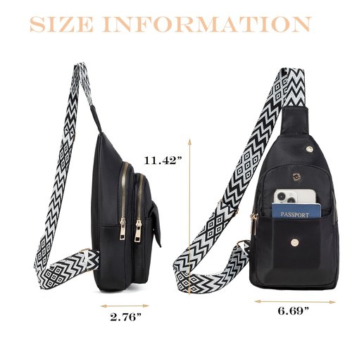 Crossbody Small Sling Bag for Women, Trendy Sling Backpack Cross Body Shoulder Chest for Travel Hiking Outdoor