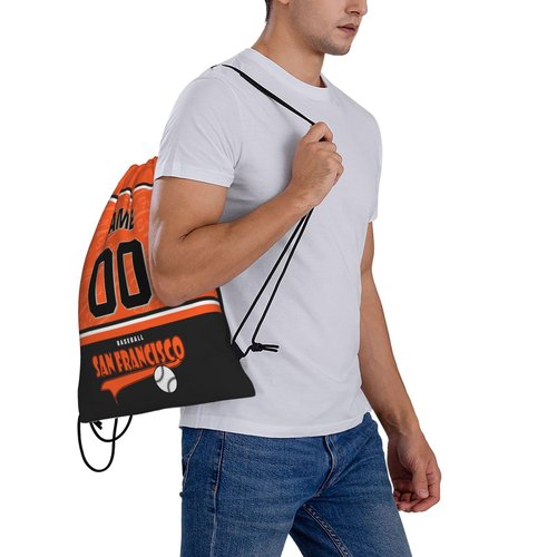 EaunyVerat San_Francisco Custom Drawstring Bags Travel Gym Bag Personalized Backpack Gifts for Men Women，One Size