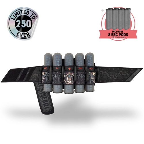Bunkerkings Fly2 Skulls Paintball Pod Pack ??Strapless Pack with 8 ESC Pods (5+8, Black Joker)