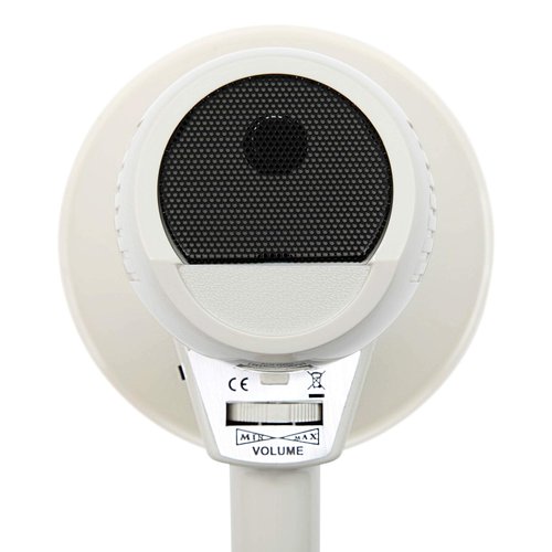 Champion Sports Megaphone with Siren, Wrist Strap, Compact Handle, 800 Yard Range - Powerful Bullhorn Loudspeaker with Adjustable Volume Control for Sport Events, Concerts, Crowd Control, 4 Watts (White), Model: MP4W