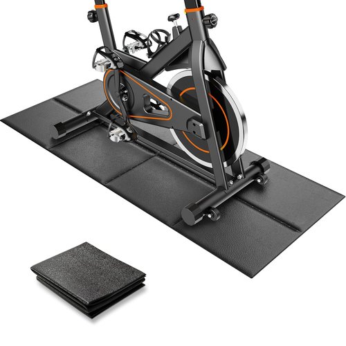 Treadmill Mat for Carpet Hardwood Floor Protection, Foldable, Under Desk Treadmill Mat, Compatible with Walking Pad Treadmill, Exercise Bike Mat for Home Gym Workout, Waterproof & Anti-Slip, 6mm Thick