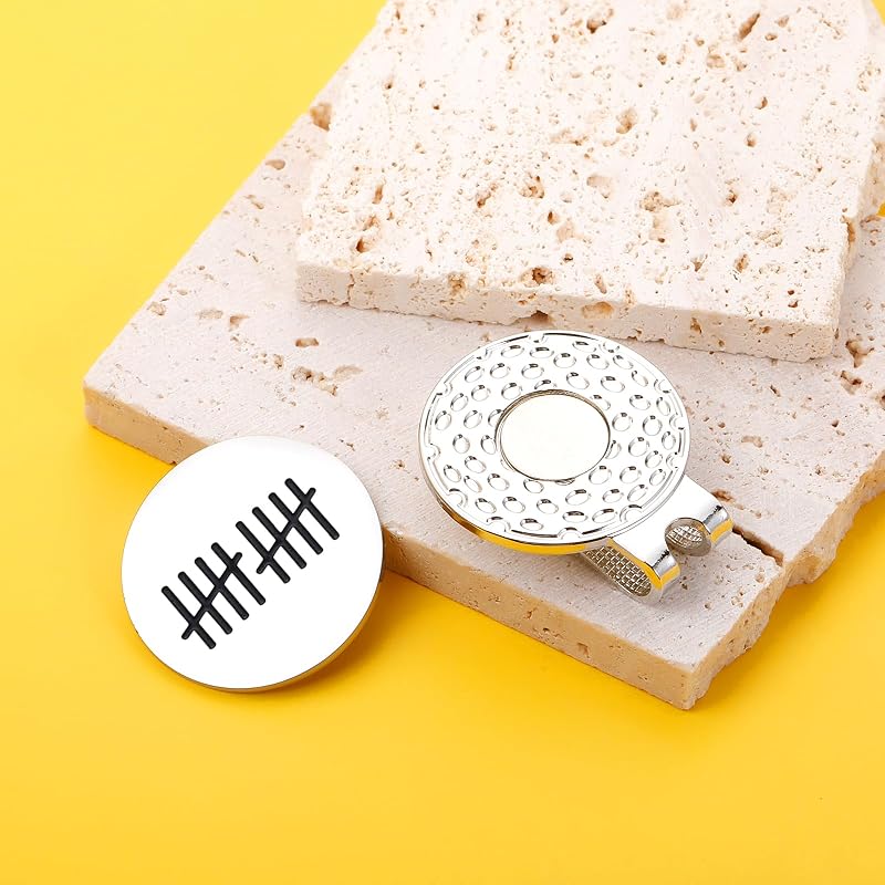 10th Anniversary Golf Ball Marker Hat Clip for Him - 10 Year Gift
