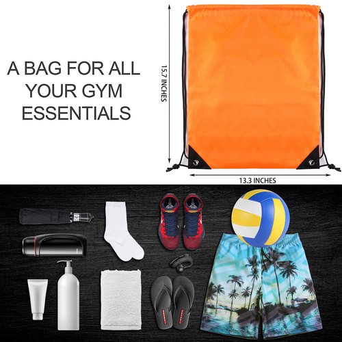 48 Pcs Drawstring Backpacks Bulk 12 Color Nylon Drawstring Bags Gym String Backpack