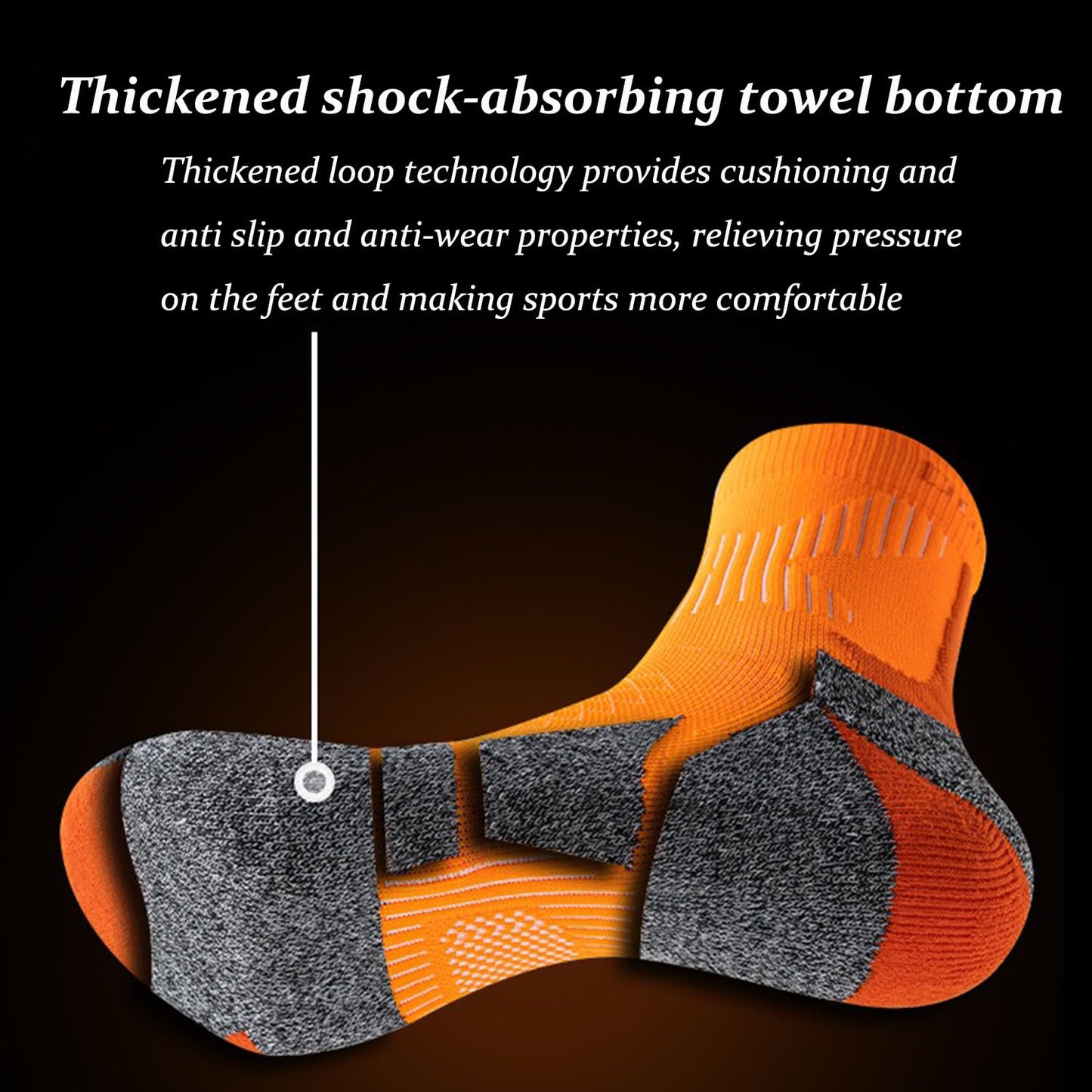 YWSLRC Athletic Ankle Socks for Men & Women, Moisture Wicking Cushioned Compression Sports Socks for Running Tennis Basketball 3 Pairs