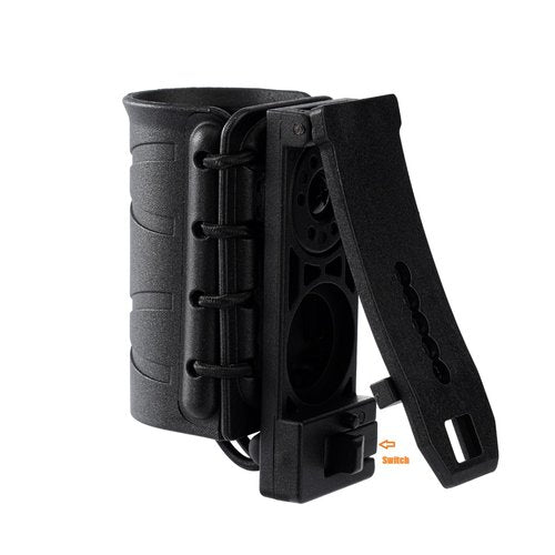 TACNEX Open Top OC/Mace Spray Holster for Duty Belt Quick Release Pepper Spray Case MK3 Canister Holder Polymer Carrier Sheath for Law Enforcement Police Prison/Correctional Officer Security Guard