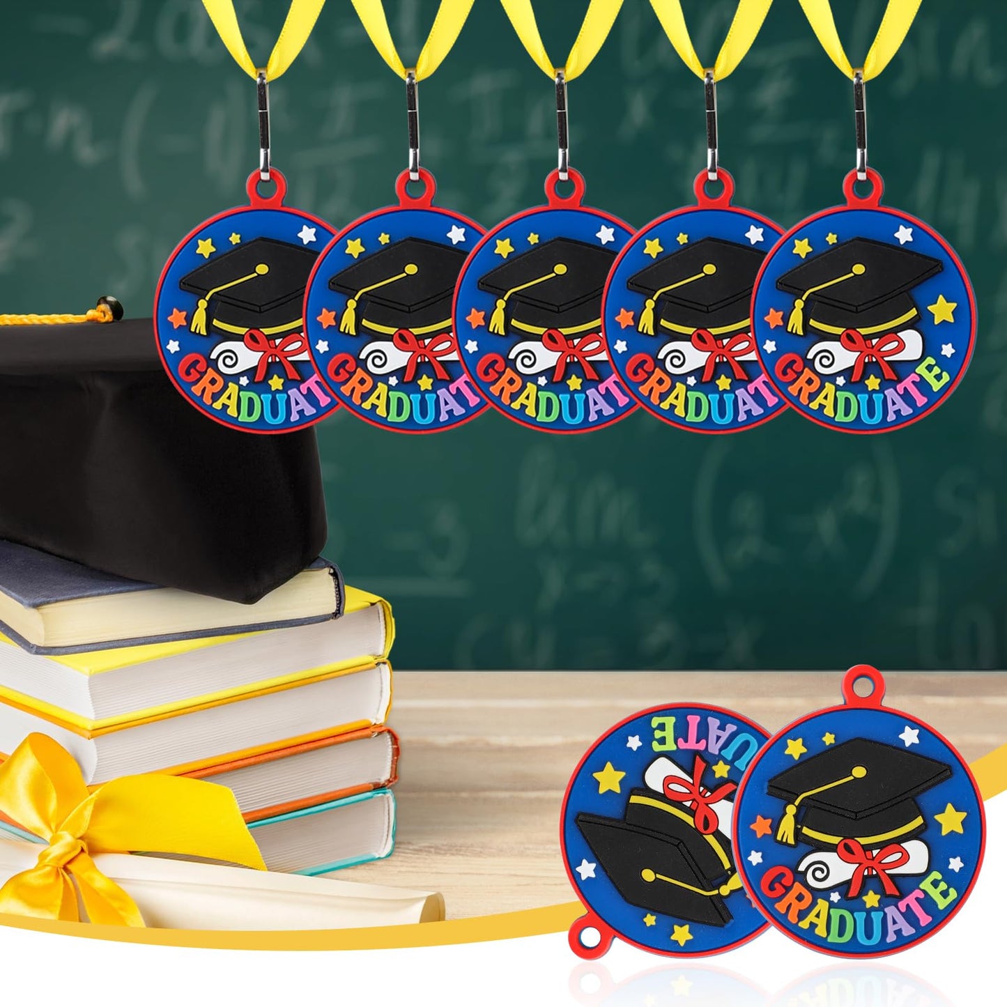 Hedeey Kindergarten Graduation Medal for Kids Preschool Pre-k Graduation Award Medals with Neck Ribbon for School Student Graduation Party Gifts Favors(24 Pcs, 2 Inch)
